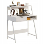 Valge arvutilaud kooli jaoks, loft-stiilis, t&ouml;&ouml;stuslik, modernne