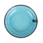 Talerik Home4You RITA 19 cm keraamiline, must/hall, n&otilde;udepesumasinas pestav