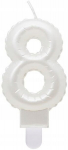 K&uuml;&uuml;nal Number 8 KAHEKSA P&auml;rl VALGE 7cm