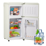 Retro k&uuml;lmkapp, kahe uksega, 60 l mahutavusega, 22 l s&uuml;gavk&uuml;lmikuga, LED, 88,8x45,5 cm, energia E, kreemjas