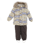 Huppa Laste talvekomplekt MANDY, lemon pattern/ brown