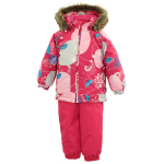 Huppa Laste talvekomplekt AVERY, fuchsia pattern/ fuchsia
