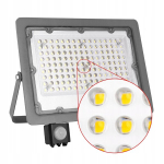 Led prožektor 100w liikumis- ja h&auml;marusanduriga, v&auml;litingimustes