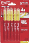 Milwaukee Inkzall kollane marker, 5 tk.