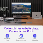 S&uuml;learvuti laadija Ascrono vertikaalne dokkimisjaama jaoturi komplekt Dual Display &uuml;hildub Apple Macbook Air 13-tollise M1-ga (2020) Sisaldab v&auml;list graafikaadapterit ja mitme pordiga adapterit kahele 4k Hdmi-monitorile