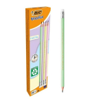 Kustutuskummiga pliiats Bic Evolution Pastel Hb, 12 tk.