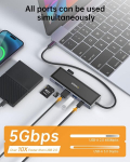 Idsonix Usb C dokkimisjaam, 9-in-1 Usb C dokk 4k Hdmi, Pd 100w, 3 Usb-a 3.0 5gpbs, Usb-c 3.0, Tf/sd kaardilugeja, Usb C jaotur mitme pordiga adapter Dell/hp/surface/lenovo Type C s&uuml;learvutile ja muule