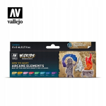 Vallejo Wizkids Arcane Elements akr&uuml;&uuml;lv&auml;rvide komplekt (8x8 ml)