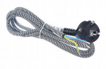 Valge-must punutud kaabel 1,8m 3x0,75mm