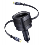 Baseus 60w autolaadimisjaam 2 Usb-c kaabliga