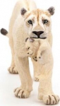 Figurine L&eacute;on blanche avec lionceau - PAPO - LA VIE SAUVAGE - Mixte - Int&eacute;rieur - 3 ans