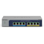 NETGEAR MS108UP Hallatav Ethernet Switch 2.5G, 8-Porti, PoE Toega, Metallkorpus, Kodukasutus ja V&auml;ike&auml;re&uuml;ksus