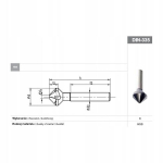 Kooniline frees 90&deg; 8,3 mm Hss Din 335-c