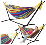 Kahekordne aia v&otilde;rkkiik koos alusega, v&auml;rviline 200x120 cm