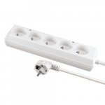 Elektripikendusjuhe 5 pistikupesa 1,5m 10a valge