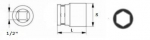Jonnesway 1/2'' 6-nurga pikendus 32 mm