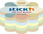 Stick'n kleeppaberid 67x67mm, lillemotiiv, 4 v&auml;rvi (250 tk.)