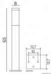 Must kandiline v&auml;livarras 65cm E27 Ip44 teras