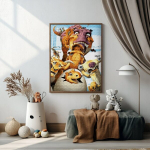 Numbritega maalimise komplekt 40x50 cm, J&auml;&auml;aja seiklus, Oh-art, ANG1040, 40x50 cm