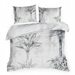 Voodipesukomplekt SPRING104 3-osaline valge lilleline lukuga