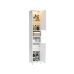 Vannitoakapp 30.1x30.1x170.1 cm Valge MDF