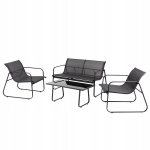 Aiam&ouml;&ouml;bli komplekt terrassile &ndash; laud, 2 tooli, diivan