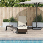 Lamamistool vidaXL lamamistool pruun PE rotang 157x55x92 cm