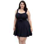 Ujumiskleit naistele tummy control sisseehitatud p&uuml;kstega Saitdress, must, 2XL