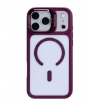 Rixus Classic 03 Telefoni&uuml;mbris MagSafe For Apple iPhone 17 Pro Max Dark Pink