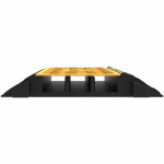 Kaablikaitse ramp, 3 kanalit, 94.5x50x8 cm, must kollane, raskekujuline kumm