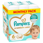 Pampers Premium Care Tape m&auml;hkmed, suurus 6, 140 tk.