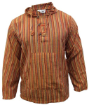 Triibuline puuvillane meeste pusa Dharke oranž 4XL, 4XL