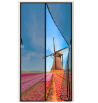 Topzxl magnetiline s&auml;&auml;sev&otilde;rk uksele 120x200 cm, must