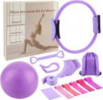 Pilates komplekt, r&otilde;ngas 38 cm, pall 25 cm, 13 tk