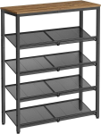 Jalatsiriiul 75x28x93 cm Pruun ja Must Teras