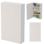 VALGE RIPUTATAV VANNITOAKAPP, RIIULIGA JA POSTIGA, SEINALE KINNITATAV, LOFT-STIILIS, MODERNNE, 80 CM