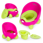 Lastele pott WC-pott, eemaldatav vahet&uuml;kk, libisemiskindlad jalad, roosa-roheline, ECOTOYS