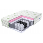 Taskuvedrudega madrats VEKEL PREMIUM Aloe Vera Visco Memory vahuga, H2/H3, 23 cm, 180x200 cm