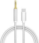 USB-C auto helikaabel, 3,5 mm, 1 m, h&otilde;bedane