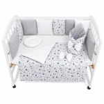 Voodipesukomplekt tekiga ja voodipehmendustega (3 k&uuml;lge) 120&times;60 cm &ndash; Loomadega