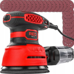 Eksentriline lihvmasin RED TECHNIC RTSMO0121 | 1100W, 6000&ndash;12000 rpm, 24 lihvpaberit
