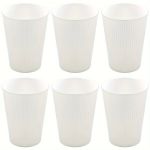 Plastikust tassid, 6 tk,, Valge