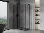 Mexen Mist Duo du&scaron;i kabiin, avanev 115 x 75 cm, must raam, must - 8A4-115L-075P-70-70