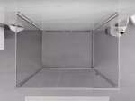 Mexen Exo-3S 3-seinaline du&scaron;inurk, p&ouml;&ouml;ratav, 100 x 90 cm, l&auml;bipaistev, kroom - 819-100-090-01-00-3S