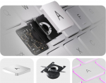 QWERTZ-taustvalgustusega valge klaviatuuriga &uuml;mbris iPad Air 13 ja iPad Pro 12,9 jaoks