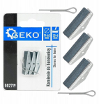 Geko silindri lihvimiskivid G02719, 19 &ndash; 63 mm, 28 &times; 6 mm, 3 tk, abrasiivne kivi + metallalus
