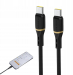 Dudao L25c Usb-c Pd 60w kaabel, 1m, must, pehme silikoon