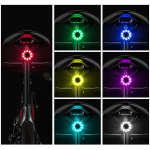 V&otilde;imas jalgratta tagumine Led tuli, 7 v&auml;rvi, Usb-c, 300mah
