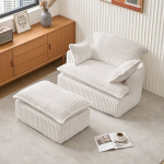 Diivanitool koos tumbaga, flanellkangas, 115x89x77 cm, 2 pakki