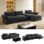 Moodulsofa, 315 cm, juhtmevaba laadimisega, k&otilde;laritega, 1 tk